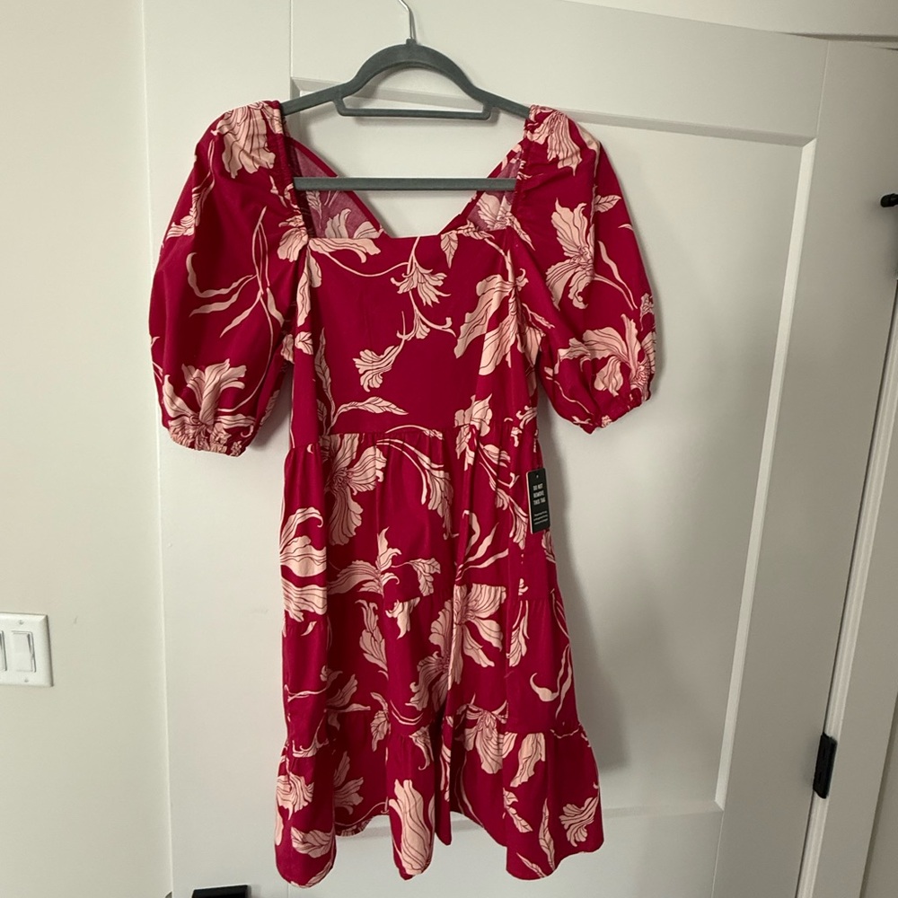 NWT Express Hot Pink Floral Dress